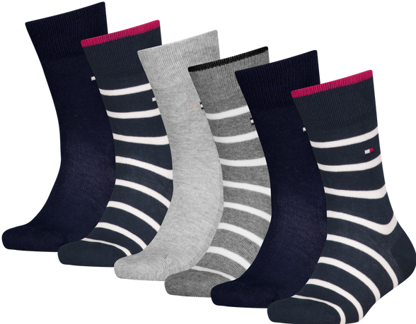 Immagine prodotto Tommy Hilfiger Th Kids Sock 6p Breton Stripe (confezione da 6, 27, 30)