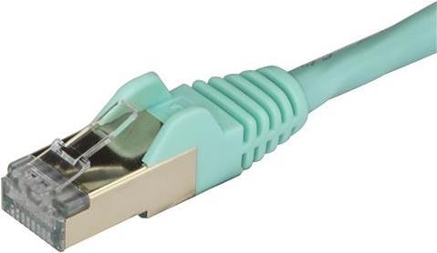 Produktbild StarTech Patch Cable Cat6a 0.5m Aqua (STP, CAT6a, 0.50 m)