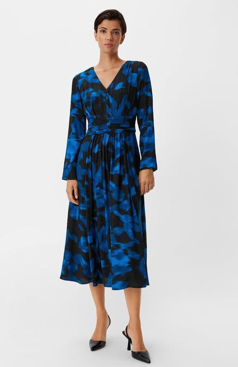 Image du produit Comma Kleid Gemustertes Midikleid aus Crêpe (38)