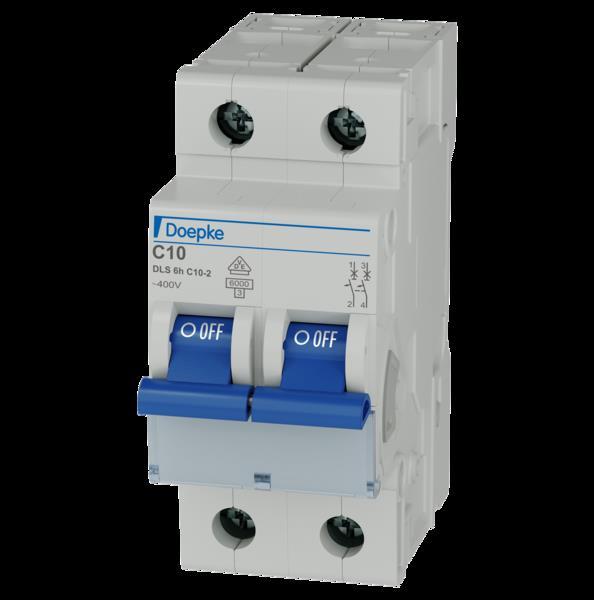 Actual product image Doepke DOEP DLS 6H C10-2 6KA Miniature circuit-breaker DLS 6h 2-pole 1