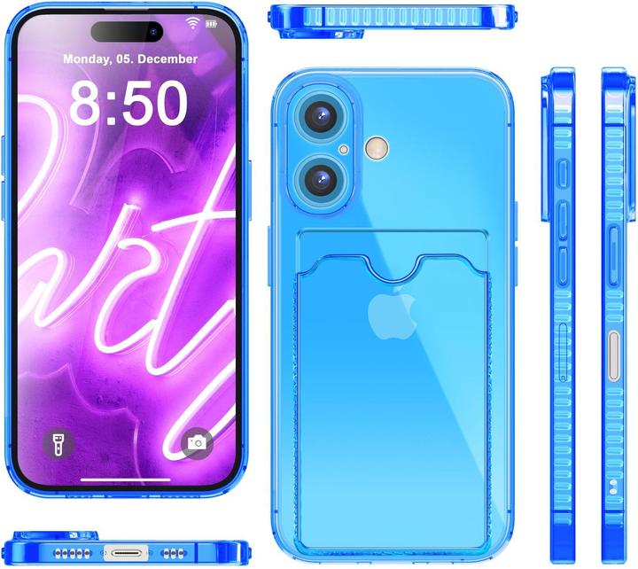 Image du produit Nalia Transparent Transparent Silicone Porte-cartes (Apple iPhone 16 Plus)