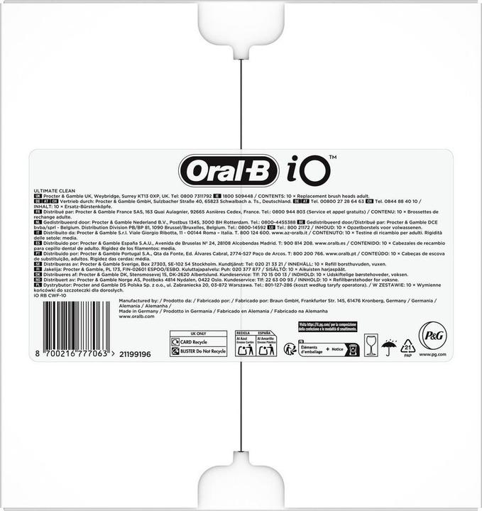 Image du produit Oral-B iO Nettoyage ultime (10 x)