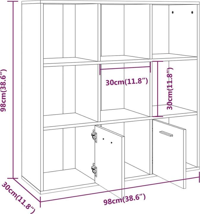 Immagine prodotto vidaXL Shelagh (98 x 30 x 98 cm)
