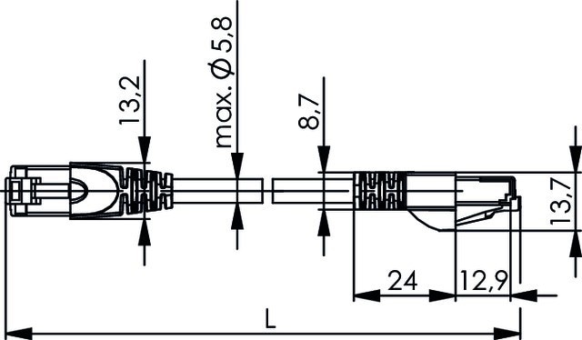 Produktbild Telegärtner Patchkabel (S/FTP, CAT5, 5 m)