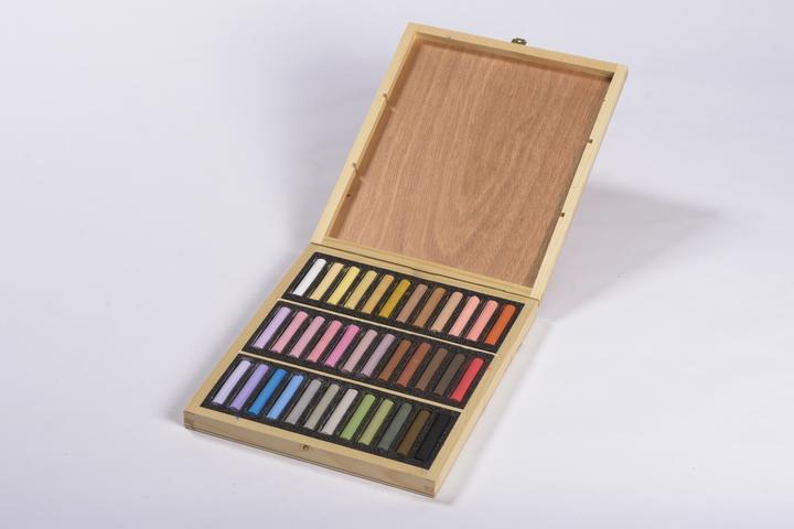 BlockX Coffret bois 72 Pastels - Paysage - Jaune brillant foncé (36 x)