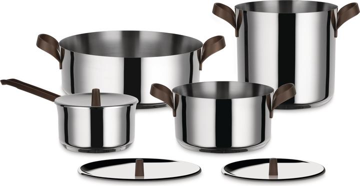 Alessi Pot set 7 pcs EDO (24 cm, Pan set + pot set, Stainless steel)