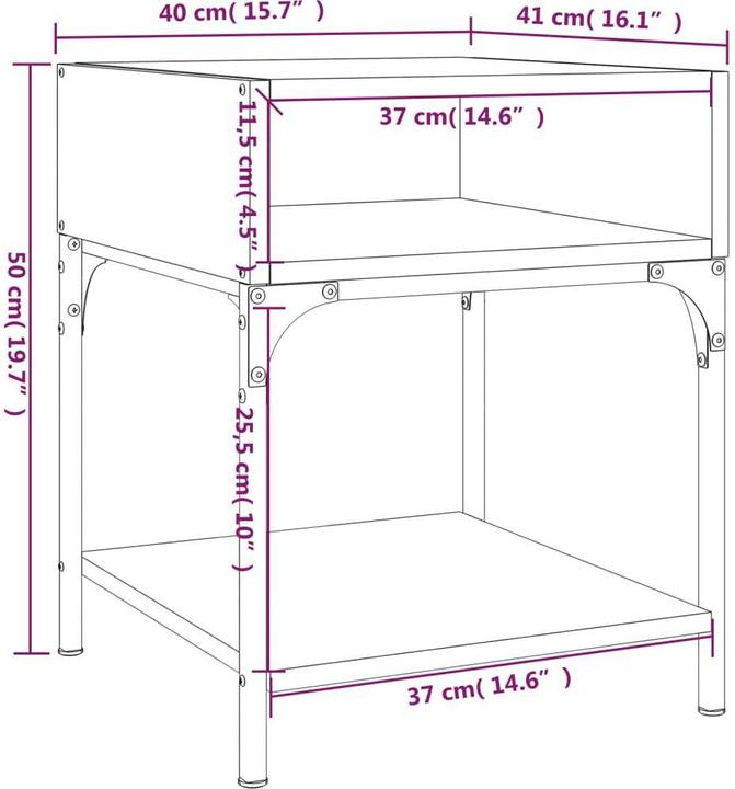 Immagine prodotto vidaXL Nachttisch (40 x 41 x 50 cm)