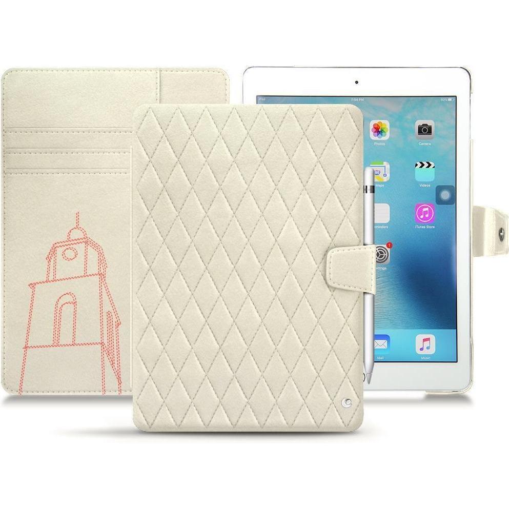 Noreve Lederschutzhülle Wallet (iPad 9.7), Tablet Hülle, Weiss