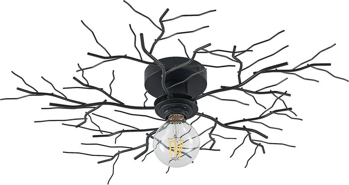 Image du produit Lindby Vetki plafonnier avec décor de branches, noir (E27)