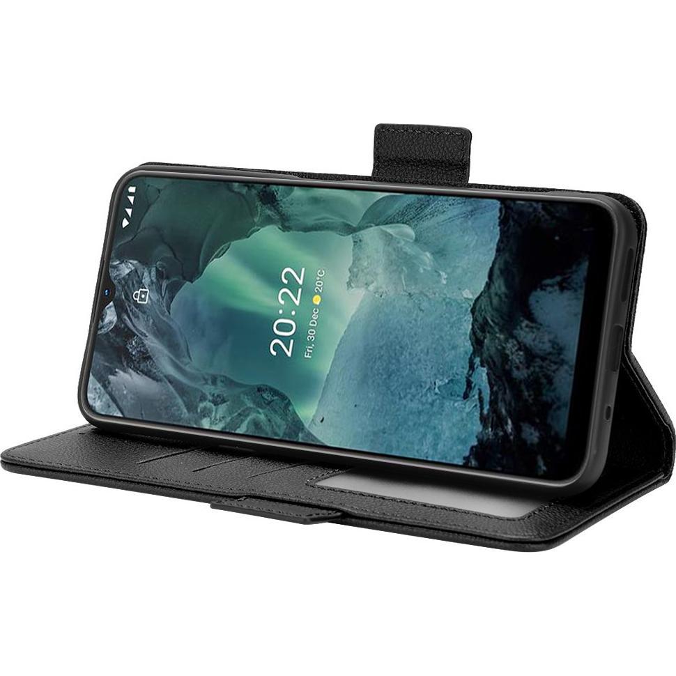 Thumbnail - Cover-Discount Nokia G11 / G21 - Stand Flip Case Hülle schwarz (Nokia G21, Nokia G11), Smartphone Hülle, Schwarz