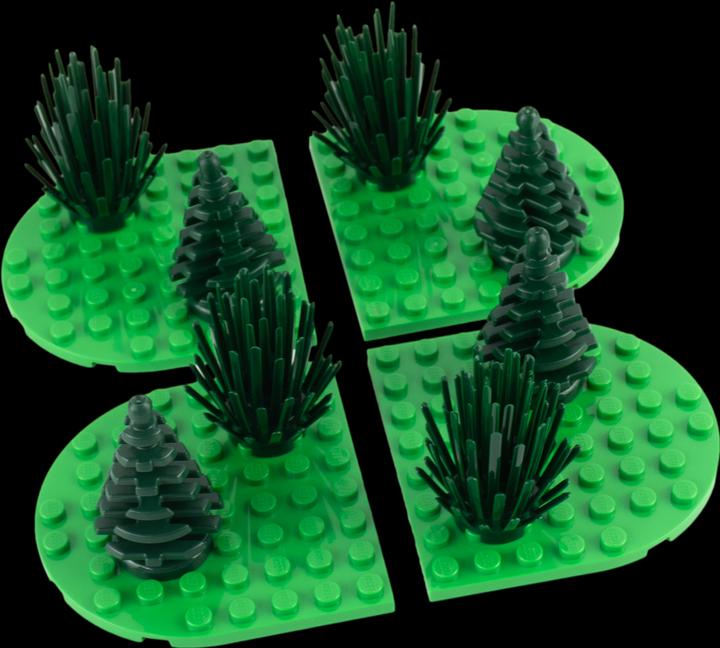Produktbild LEGO Stein-Experte MOC 12-teiliges Baeume u. Straeucher Set in dunkelgruen NEU! 1 Set