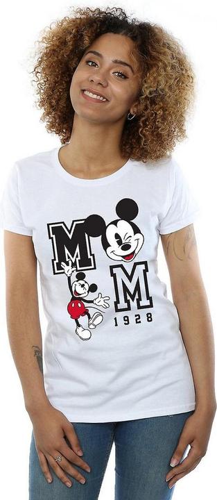 Image du produit Disney T-shirt en coton Femme/Femme Mickey Mouse Jump & Wink (M)