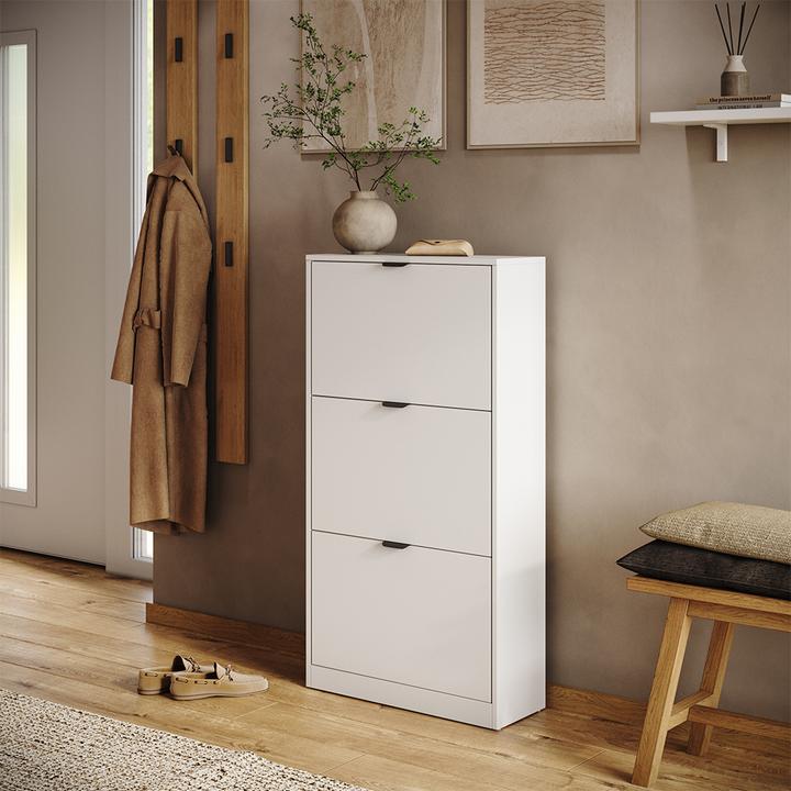 Produktbild Vicco Schuhkipper Gizmo, Weiss, 59 x 112 cm mit 3 Fächern (22 x 59 x 112 cm)