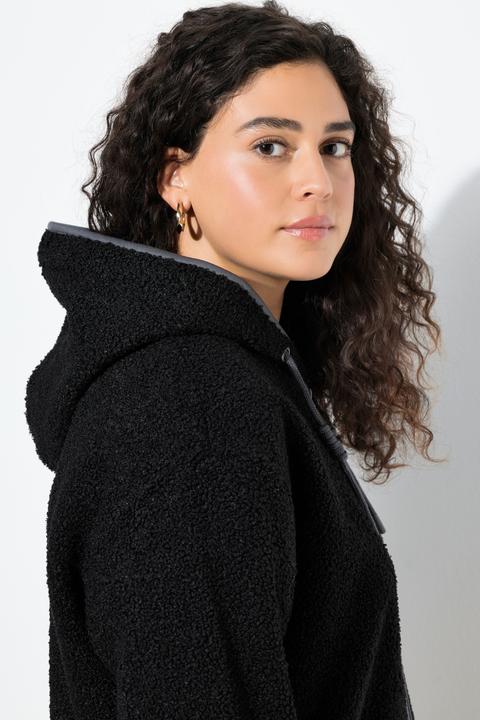 Produktbild Ulla Popken Teddyjacke, Kapuze, Zipptaschen, Fleecefutter (50)