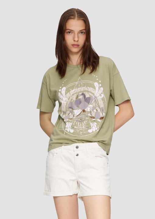 Produktbild S.Oliver T-Shirt Print-T-Shirt mit überschnittenen Schultern (S)
