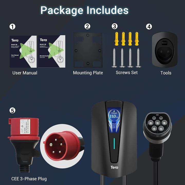 Actual product image Tera Q8 (Type 2, 11 kW, 16 A)