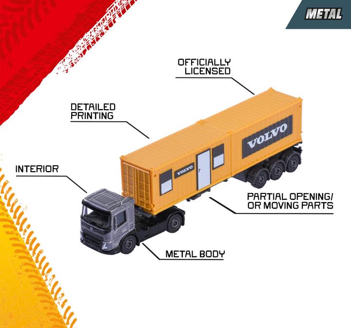 Produktbild Majorette Volvo Construction Transporter, 3-sort.