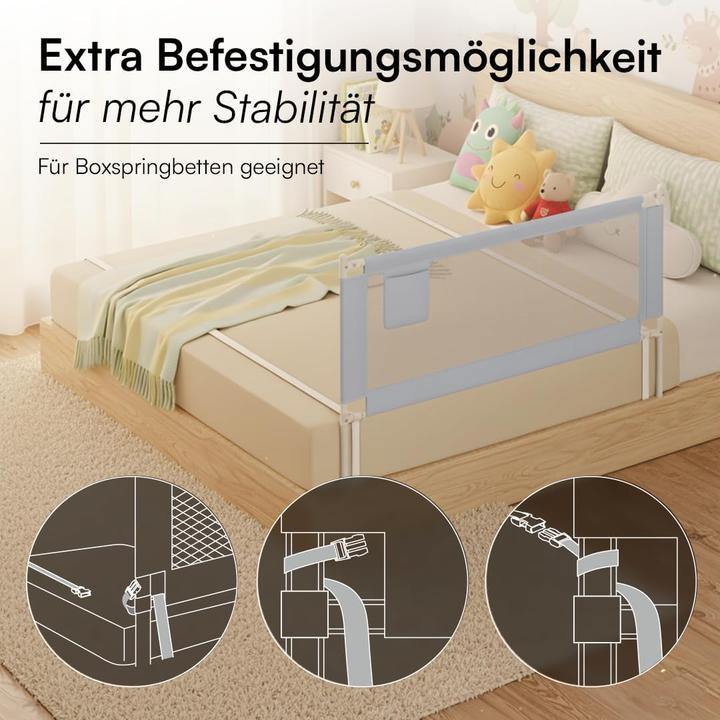 Produktbild Bellabino Rausfallschutz Bettgitter höhenverstellbar 180 cm