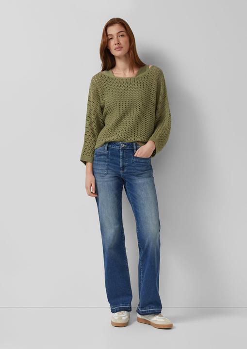 Image du produit s.Oliver Strickpullover Oversize-Strickpullover mit U-Boot-Ausschnitt und 3/4-Ärmeln (36)