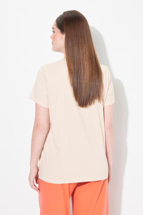Actual product image Ulla Popken Eco Cotton Espadrille Embroidered Short Sleeve Tee (42, 44)