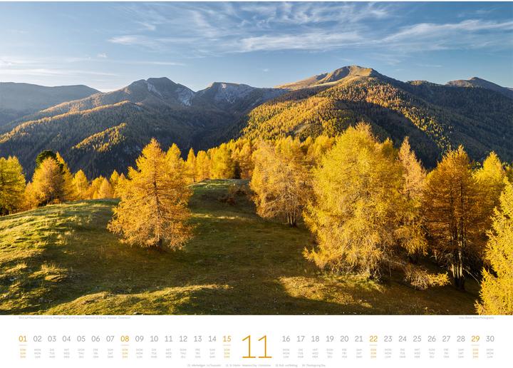 Image du produit Naturparadies Alpen Kalender 2026 (54 x 42 cm, Couverture rigide, Anglais, Français, Allemand)