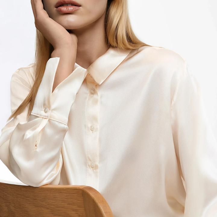 Actual product image La Redoute Collections Seidenbluse mit langen Ärmeln (S)