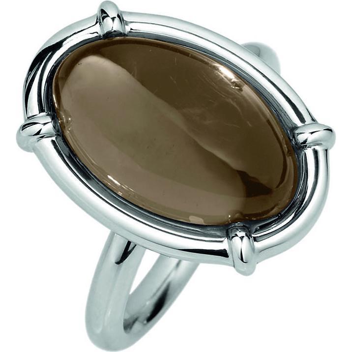 Xen, Ring, Ring mit 16x10 mm Rauchquarz Cabochon, (56)