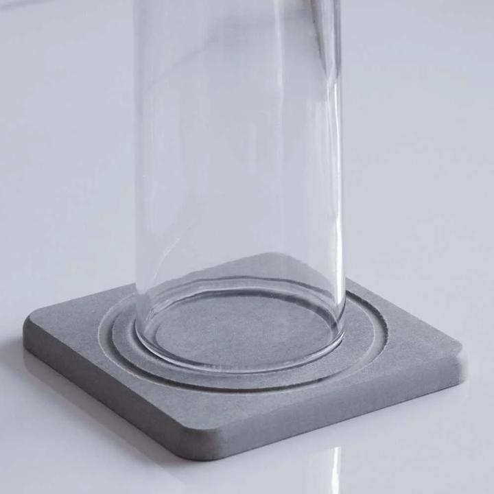 Actual product image Moonstone Alba Glass Coaster dark grey (1 x, Glass coaster)