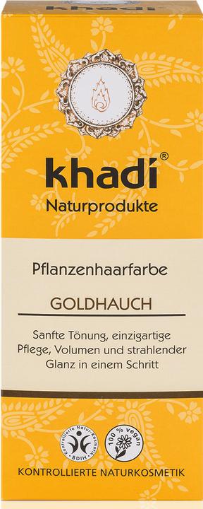 Produktbild Khadi Pflanzenfarbe Goldhauch - Blond bis Kupfer - Teinture aux Plantes plaquette d'or (Golden Hint)