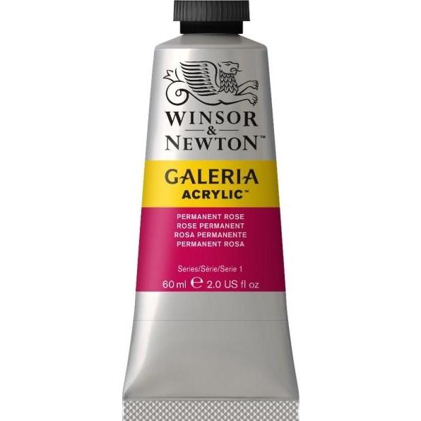 Winsor & Newton, Colore + Vernice per fai da te, Galeria Acrylic 60Ml Perm Rose 502
