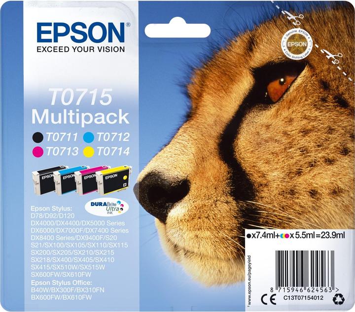Actual product image Epson T0715 DuraBrite Ultra (M, C, Y, FC)
