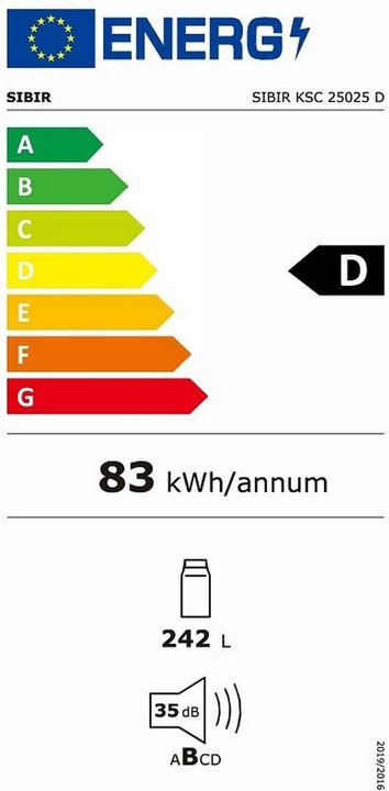 Energie-Label Sibir KSC 25010 E (242 l)