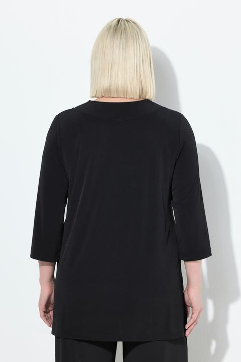 Produktbild Ulla Popken Longshirt, A-Linie, V-Ausschnitt, 3/4-Ärmel (56)