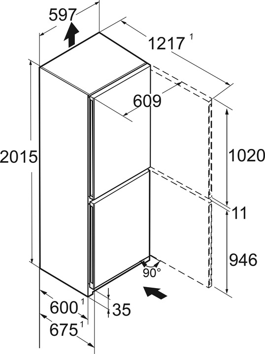 Actual product image Liebherr Fridge Freezer Plus CNd 5724 White (359 l)