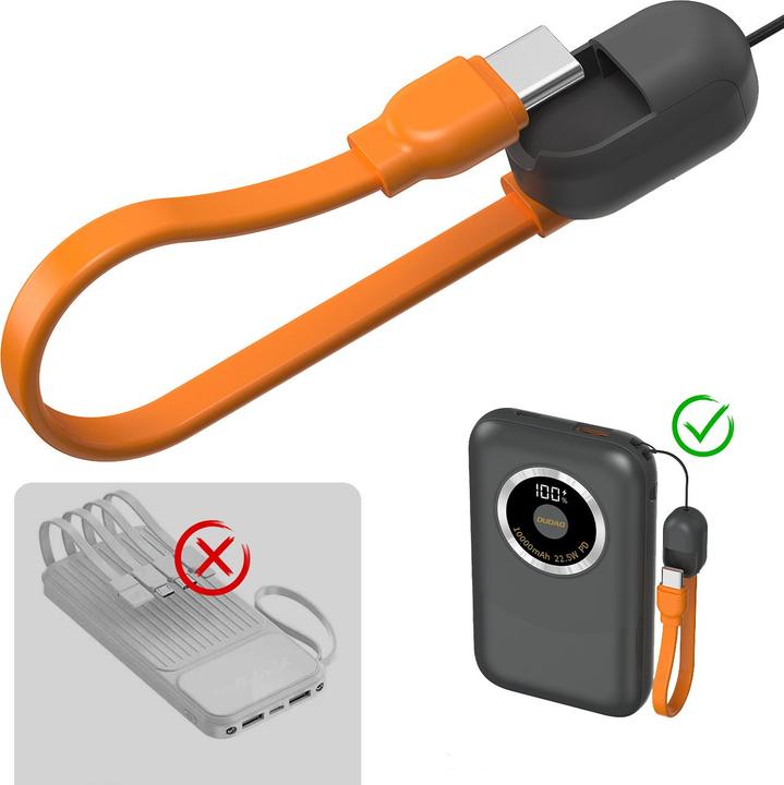 Produktbild Dudao Powerbank K21 Mini 10000mAh 22.5W USB-A / USB-C - gray (10000 mAh, 22.50 W, 37 Wh)