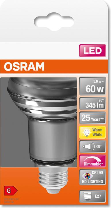 Actual product image Osram Star R80 (E27, 60 W, 345 lm, 1 x, G)