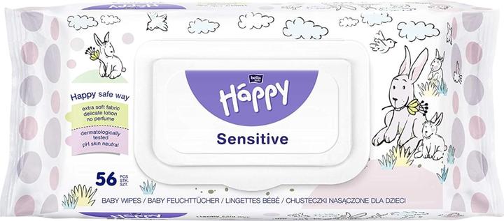 Produktbild Bella Happy Feuchtpflegetücher Happy Sensitive Aloe (56 Stück)