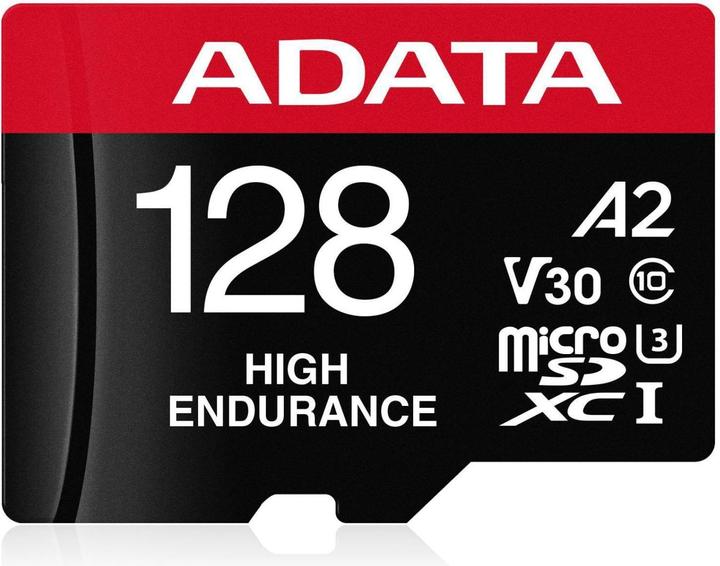 Produktbild Adata microSDXC-Karte High Endurance 128 GB (128 GB, microSDXC, U3, UHS-I)