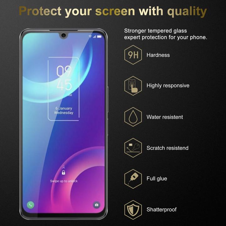 Actual product image Cadorabo Tempered protective glass for TCL 30 (4G / 5G) / 30+ (1 pcs., TCL 30, Tcl 30 5g, TCL 30+)
