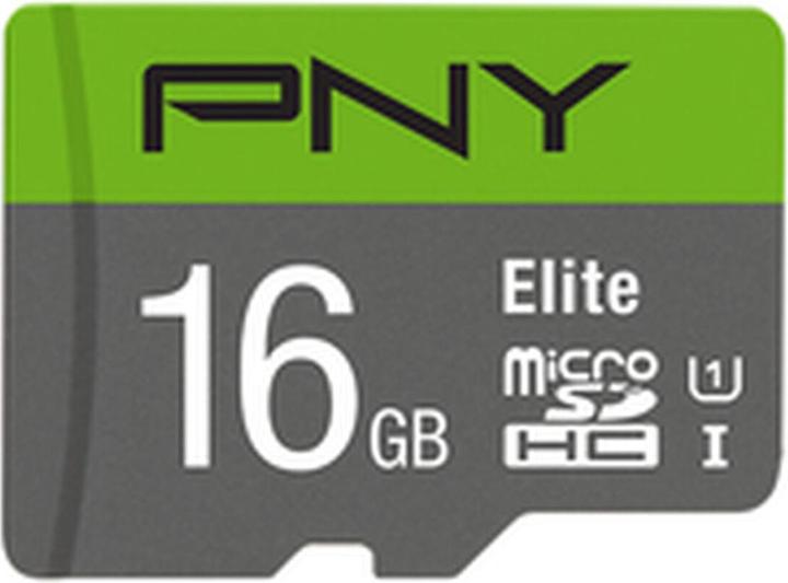 PNY microSDHC-Karte Elite UHS-I U1 16 GB (16 GB, microSDHC, U1, UHS-I)