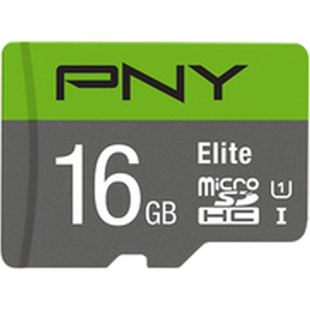 Pny Verde Scheda Microsdhc Elite Uhs-I U1 16 Gb (16 Gb, Microsdhc, U1, Uhs-I), Scheda Di Memoria,