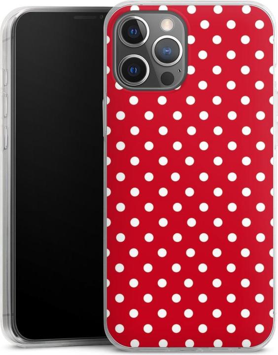 Produktbild DeinDesign Slim Case für Apple iPhone 12 Pro Max Silikon Hülle Ultra Dünn Handyhülle Polka Dots Punkte Retro (Apple iPhone 12 Pro Max)