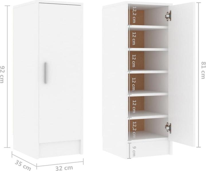 Produktbild vidaXL Wand-Schuhschrank (32 x 35 x 92 cm)