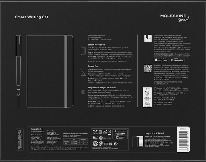 Actual product image Moleskine Smart Writing (135 x 210 mm, Lined, Hardcover)
