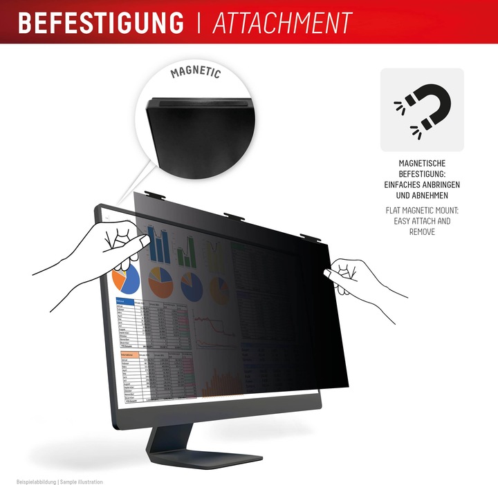 Produktbild Displex Privacy Safe, Desktop Monitor Blickschutzfilter (27", 16 : 10)