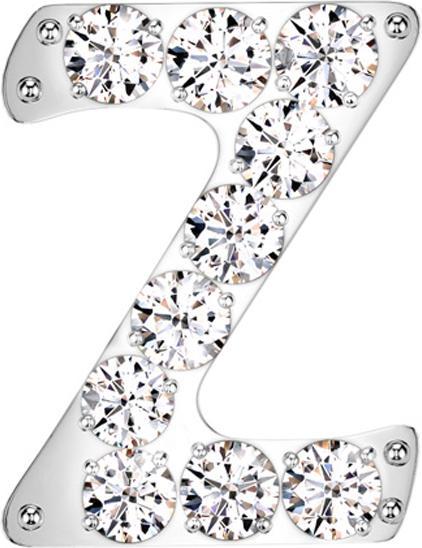 Image du produit Star Piercing Threadless silber mit Kristallen silber Buchstabe Z (sans laiton, Titane)