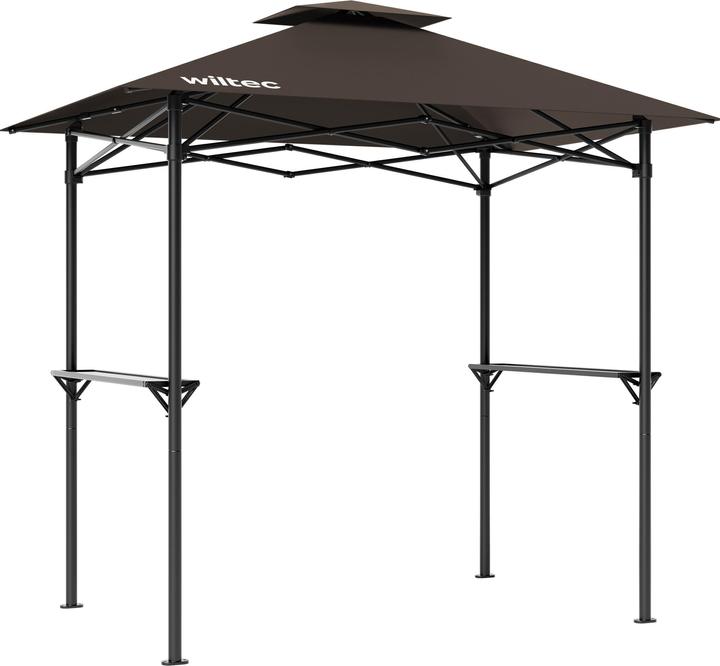 Actual product image Wiltec Barbecue pavilion coffee 245x152cm BBQ pavilion barbecue canopy barbecue tent (245 cm, 158 cm)