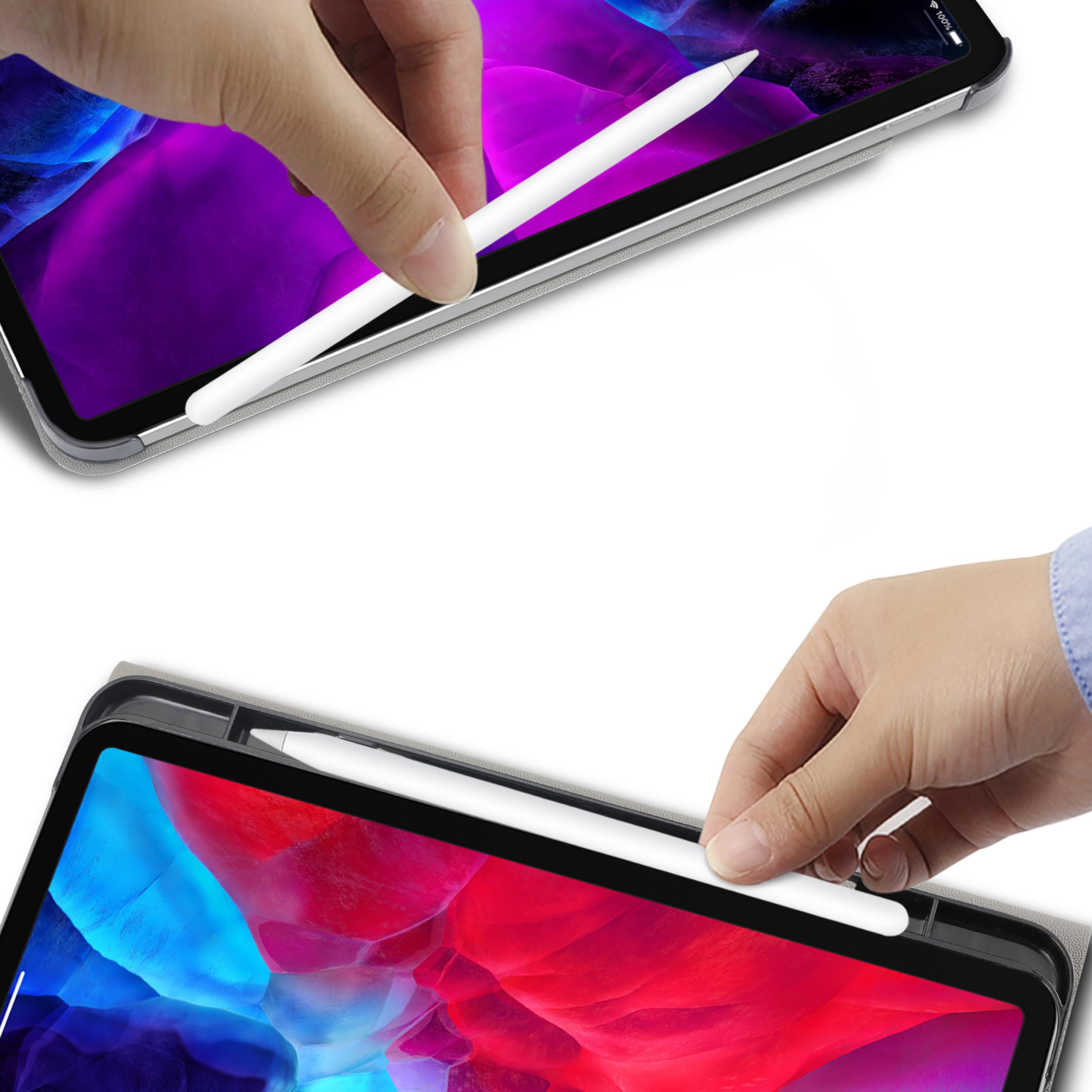 Thumbnail - Cazy iPad Pro 12.9 2020 Hoes - QWERTY Bluetooth Keyboard Cover - Zwart (Eng. Int.), Tablet Tastatur, Schwarz
