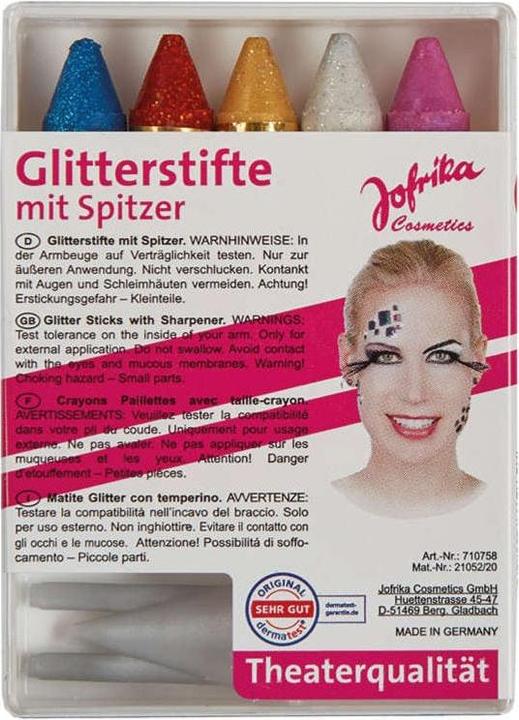 Immagine prodotto Jofrika 5 matite glitterate con temperino