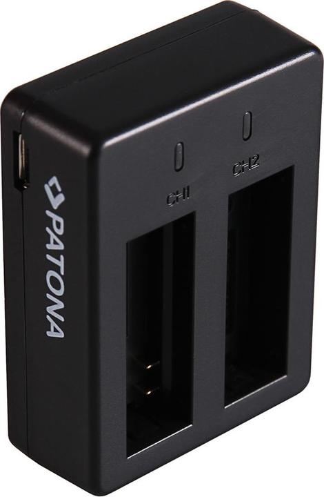 Produktbild Patona Dual Schnell-Ladegerät f. SJCAM SJ6 Legend Black SJ6000 inkl. Micro-USB Kabel (Kamera Akku Ladegerät)
